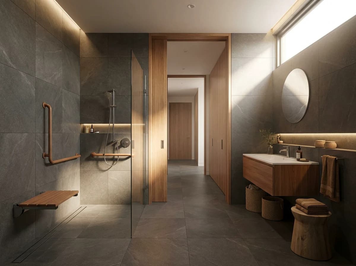 Interior of an SDA-compliant Made dwelling, resident at home in a designed space